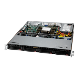 Supermicro SuperServer SYS-510P-M(R), 3rd Generation Intel® Xeon® Scalable Processors, SATA/NVMe, 1U Rackmount Server Computer