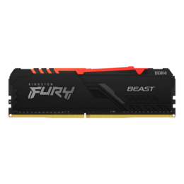 8GB FURY Beast DDR4 3600MHz, CL17, Black, RGB LED, DIMM Memory