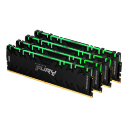 128GB (4 x 32GB) FURY Renegade DDR4 3600MHz, CL18, Black, RGB LED, DIMM Memory