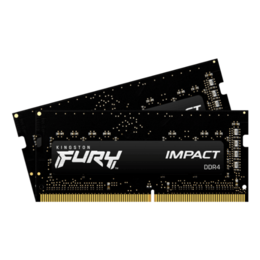 32GB Kit (2 x 16GB) FURY Impact DDR4 3200MHz, CL20, Black, SO-DIMM Memory