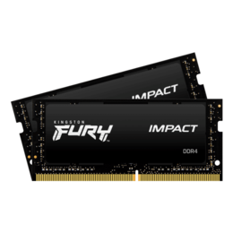 64GB Kit (2 x 32GB) FURY Impact DDR4 2666MHz, CL16, Black, SO-DIMM Memory