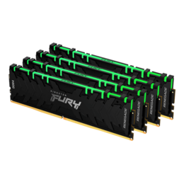 32GB (4 x 8GB) FURY Renegade DDR4 3200MHz, CL16, Black, RGB LED, DIMM Memory