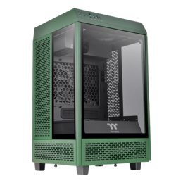 The Tower 100, Tempered Glass, No PSU, Mini-ITX, Racing Green, Mini Tower Case