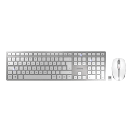 DW 9000 SLIM, 1600dpi, Wireless 2.4GHz USB, Silver/White, Keyboard & Mouse