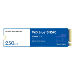 250GB Blue SN570 2280, 3300 / 1200 MB/s, 3D NAND TLC, PCIe 3.0 x4 NVMe, M.2 SSD