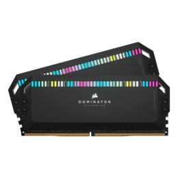 32GB (2 x 16GB) DOMINATOR® PLATINUM RGB DDR5 4800MHz, CL34, Black, RGB LED, DIMM Memory