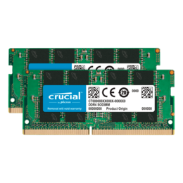 16GB Kit (2 x 8GB) (CT8G4SFS632A), DDR4 3200MHz, CL22, SO-DIMM Memory