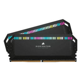 32GB (2 x 16GB) DOMINATOR® PLATINUM RGB DDR5 5200MHz, CL40, Black, RGB LED, DIMM Memory