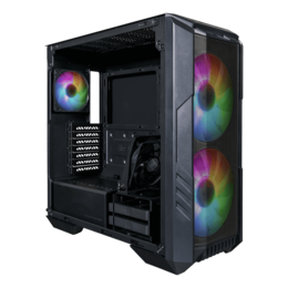 HAF 500 Tempered Glass, No PSU, ATX, Black, Mid Tower Case