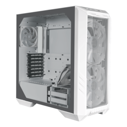 HAF 500 Tempered Glass, No PSU, ATX, White, Mid Tower Case