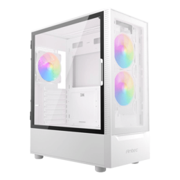 NX410 W Tempered Glass, No PSU, ATX, White Mid Tower Case