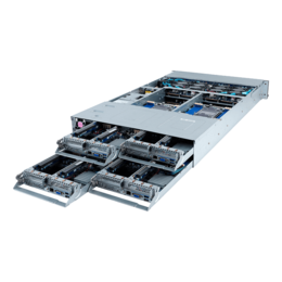 GIGABYTE H262-NO1, 3rd Generation Intel® Xeon® Scalable Processors, SATA/SAS/NVMe, 4-Node, 2U Rackmount Server Computer