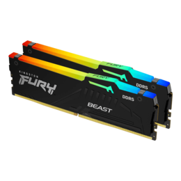 64GB (2 x 32GB) FURY Beast DDR5 5600MHz, CL40, Black, RGB LED, DIMM Memory