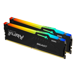 16GB (2 x 8GB) FURY Beast DDR5 4800MHz, CL38, Black, RGB LED, DIMM Memory