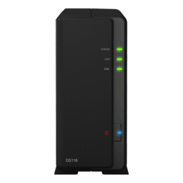 Synology DS118 (1TB HDD Included), Realtek RTD1296, 1-Bay, SATA, NAS Server Storage System