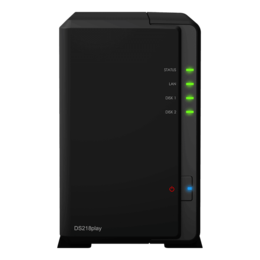 Synology DS218play (2TB HDD Included), Realtek RTD1296, 2-Bay, SATA, NAS Server Storage System