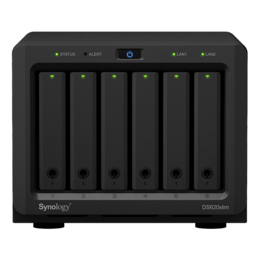 Synology DS620slim (480GB SSD Included), Intel® Celeron® J3355, 6-Bay, SATA, NAS Server Storage System