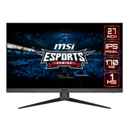 MSI G2722 27&quot;, Full HD 1920 x 1080 IPS LED, 1ms, 170Hz, FreeSync™ Premium, Black, LCD Gaming Monitor