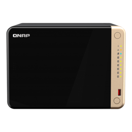 TS-664-4G, 6-bay NAS Server, Intel® Celeron® N5105/N5095, 4-core 2.9GHz processor, 16GB DDR4 RAM (4GB pre-installed), SATA 6Gb/s, 2.5GbLAN / 2, Type-A USB 3.2 Gen 2 / 2, 120W PSU