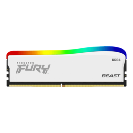 8GB FURY Beast SE DDR4 3600MT/s, CL17, White, RGB LED, DIMM Memory