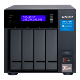 QNAP TVS-472XT-i3-4G (1TB HDD Included), Intel® Core™ i3-8100T Processor, 4-Bay, SATA, NAS Server Storage System