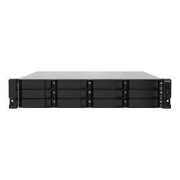 QNAP TS-1232PXU-RP-4G (1TB HDD Included), AnnapurnaLabs Alpine AL324 Processor, 12-Bay, SATA, 2U NAS Server Storage System
