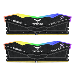 32GB (2 x 16GB) T-FORCE DELTA RGB DDR5 6400MHz, CL40, Black, RGB LED, DIMM Memory