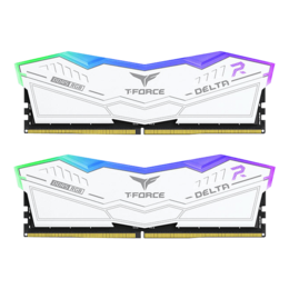 32GB (2 x 16GB) T-FORCE DELTA RGB DDR5 6400MHz, CL40, White, RGB LED, DIMM Memory