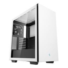 CH510 WH, Tempered Glass, No PSU, E-ATX, White, Mid Tower Case