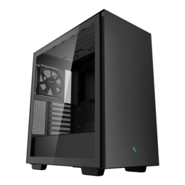 CH510, Tempered Glass, No PSU, E-ATX, Black, Mid Tower Case