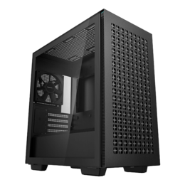 CH370, Tempered Glass, No PSU, microATX, Black, Mini Tower Case