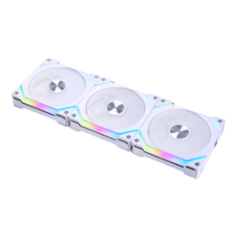 UNI FAN SL V2 White 3 x 120mm, w/ Controller, ARGB LEDs, 2000 RPM, 64.5 CFM, 29.2 dBA, Cooling Fans