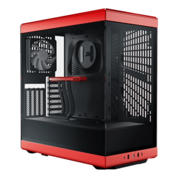 Y40, Tempered Glass, No PSU, ATX, Red, Mid Tower Case