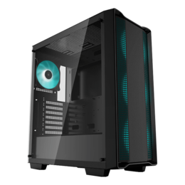 CC560, Tempered Glass, No PSU, ATX, Black, Mid Tower Case