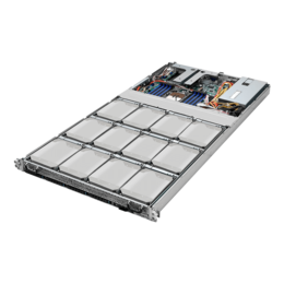 1U Rack Server - ASRock 1U12L4E-EGS/2L2Q, 4th/5th Gen. Intel® Xeon® Scalable Processors, NVMe/SATA, 1U Rackmount Server Computer