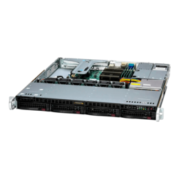 1U Rack Server - Supermicro Mainstream SuperServer SYS-511R-M, Intel® Xeon® 6300 Series/E-2400 Processors, NVMe/SATA/SAS, 1U Rackmount Server Computer