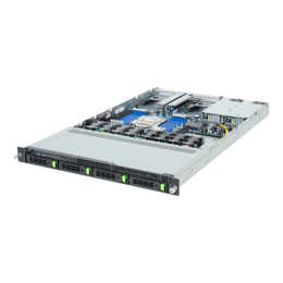 1U Rack Server - GIGABYTE R163-Z34-AAH1, AMD EPYC™ 9005/9004 Series Processors, NVMe/SATA/SAS, 1U Rackmount Server Computer