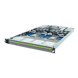 1U Rack Server - GIGABYTE S183-SH0-AAV1, Dual 5th/4th Gen. Intel® Xeon® Scalable Processors, NVMe, 1U Rackmount Server Computer