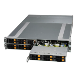 2U Rack Server - Supermicro GrandTwin A+ Server AS -2115GT-HNTR-01-G2 2U4N Rackmount, Gold Series version with pre-configured components server