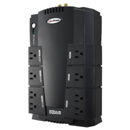 AVR CP800AVR, 800VA/450W, 120V, 8 Outlets, Black, Tower UPS