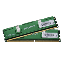 2GB (2 x 1GB) AMPO DDR2 667MHz, Green, DIMM Memory