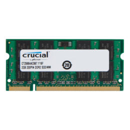 2GB (CT25664AC667) DDR2 667MHz, CL5, SO-DIMM Memory