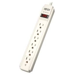 TAA-Compliant TLP606TAA, 6 Outlets, 6-ft cord, 120V, Gray, Surge Protector