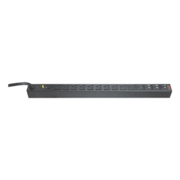 Rack PDU, Basic, Zero U, 14x / NEMA 5-15R, 120V AC, 50/60Hz, 20A, 2400VA, 12-feet, Black