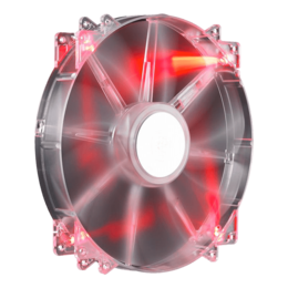 MegaFlow 200mm w/ Red LEDs, 700 RPM, 110 CFM, 19 dBA, Cooling Fan