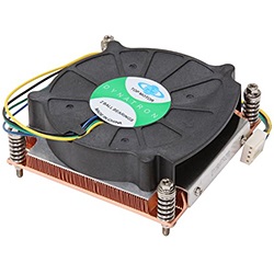 K199 Socket 1156 Active CPU Cooler for 1U Rack Server Chassis, Copper