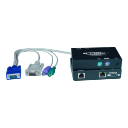 Hi-Res VGA PS/2 KVM Extender with RS232 via CATx to 1,000 feet