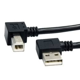 USB2HAB2RA3 USB 2.0 Type A Right Angle to Type B Right Angle USB Cable M/M, 3ft