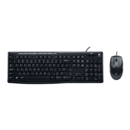 MK200 Media Combo, Wired USB, Black, Keyboard & Mouse