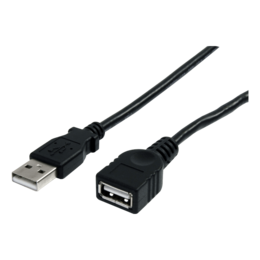 3 ft Black USB 2.0 Extension Cable A to A - M/F